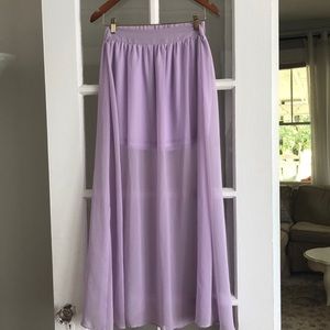 Purple maxi skirt